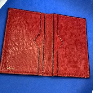 Authentic Valextra V2L03 Leather Card Case Red Col VEOO